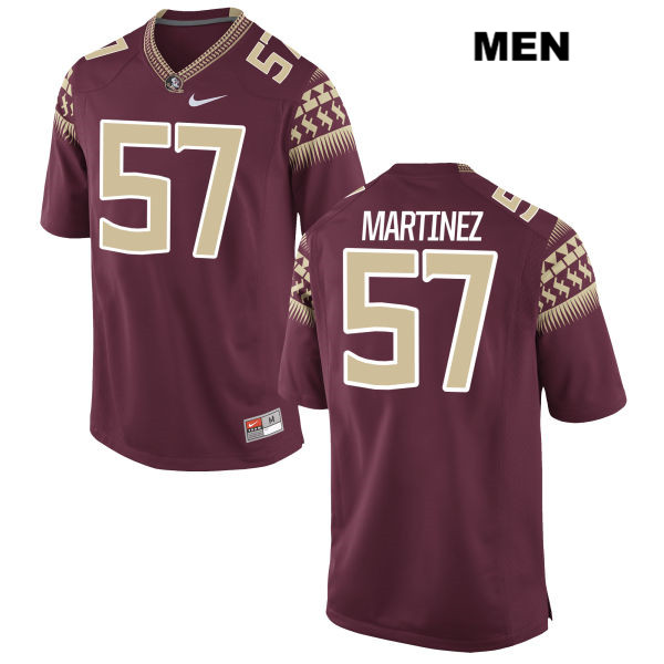 Men's NCAA Nike Florida State Seminoles #57 Corey Martinez College Red Stitched Authentic Football Jersey DBA6069KI